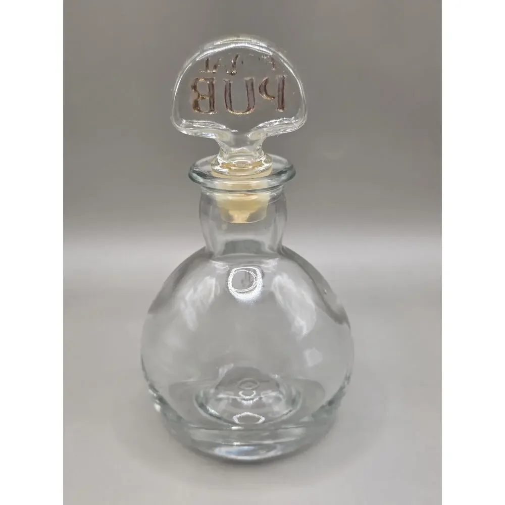 Vintage Revlon Royal Pub Cologne Bottle Glass Crown Stopper Lion Crest Empty